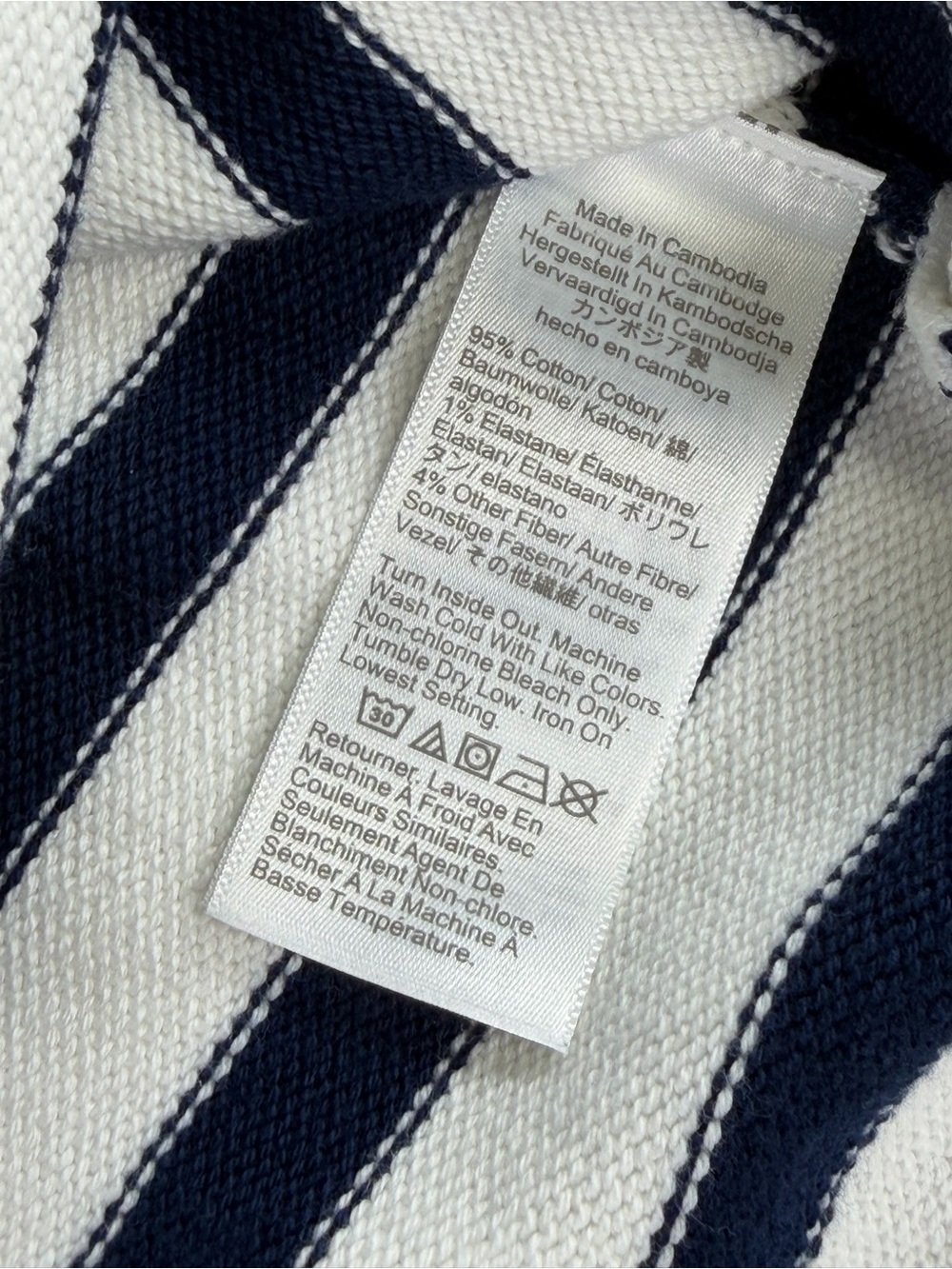 J. Crew Nautical Inspired Navy and White Striped - Gold Button Cardigan  NWT -Sm - Picture 15 of 16